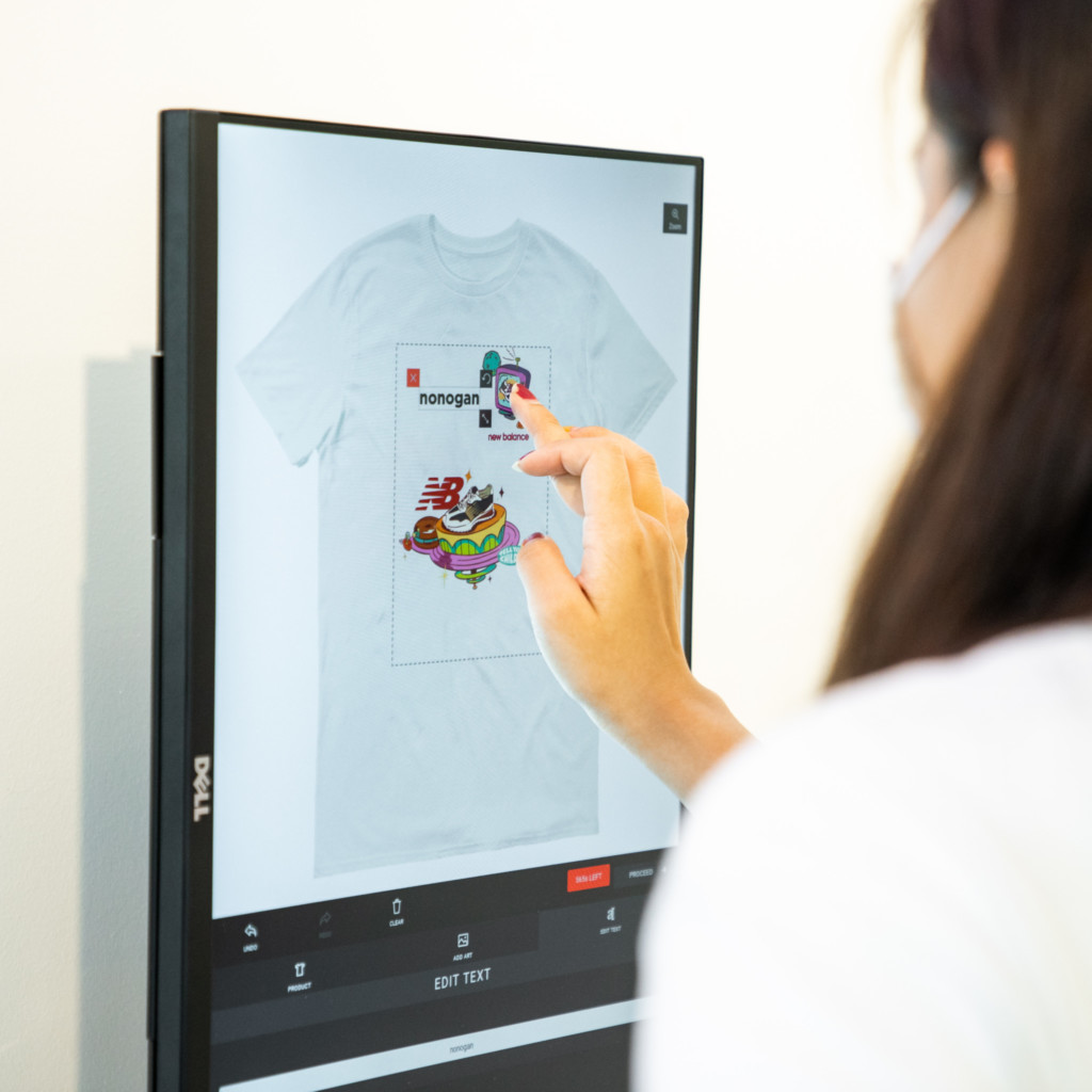 New Balance 327 Diner T-shirt customisation