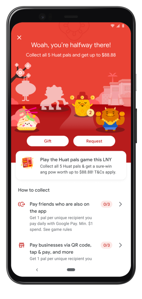 Google Pay Huat Pals: UI
