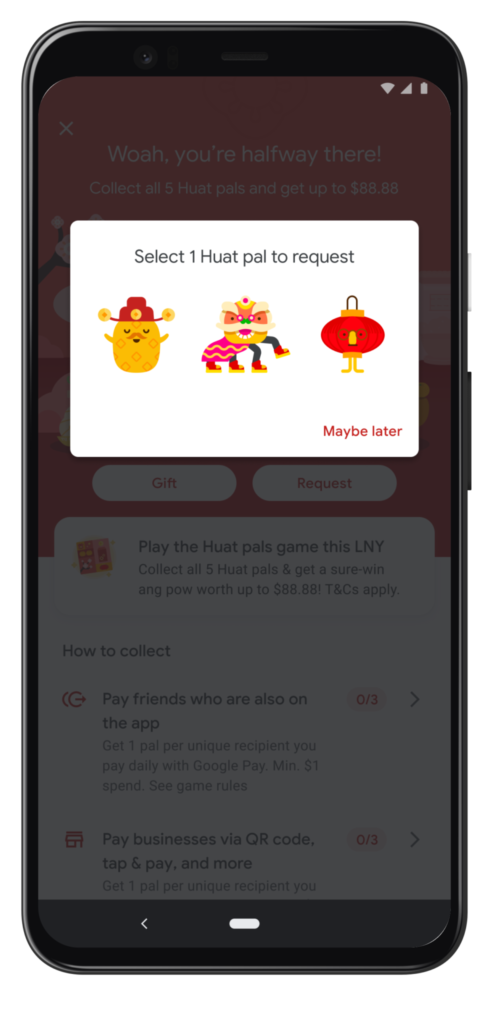 Google Pay Huat Pals: Request Picker