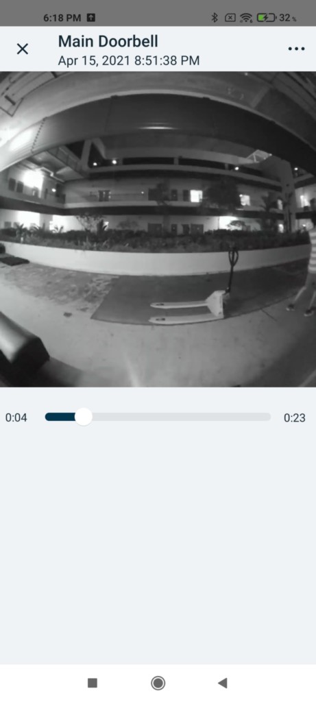 Arlo Essential Wire-Free Video Doorbell: Night Feed