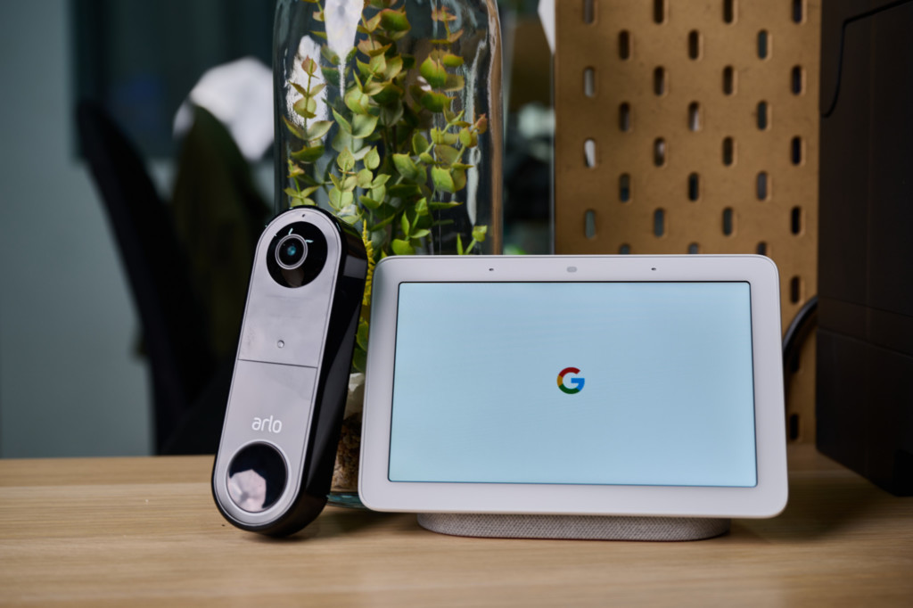 Arlo Essential Wire-Free Video Doorbell;: Google Home Integration