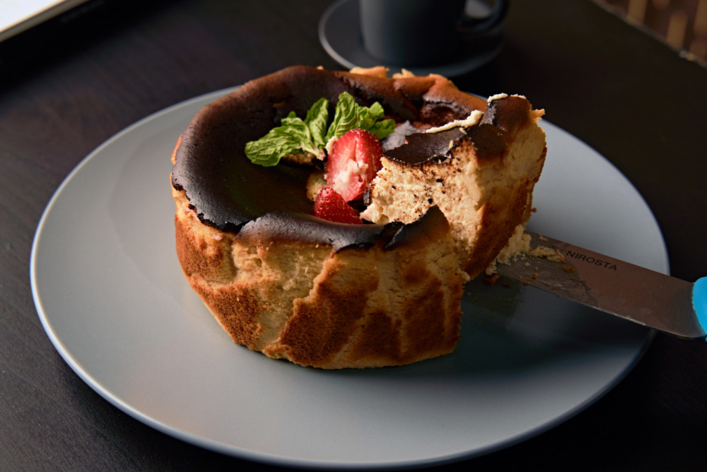 Tina's Honey Basque Cheesecake: Slice