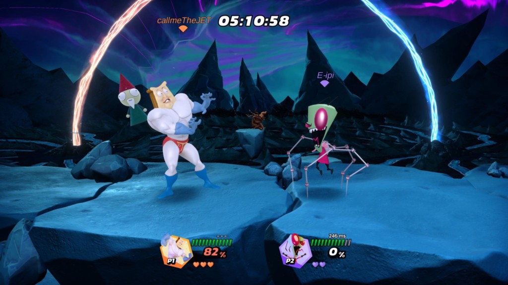Nickelodeon All-Star Brawl: Invader Zim fight