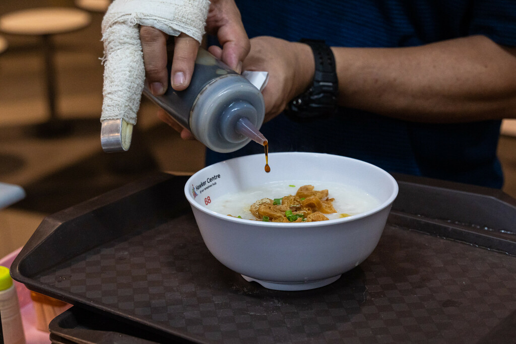 Applying the finishing touches to a warm bowl of porridge