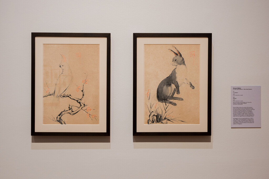 National Gallery Where Ink Tides Meet Richard Walker Cockatoo and Rabbit