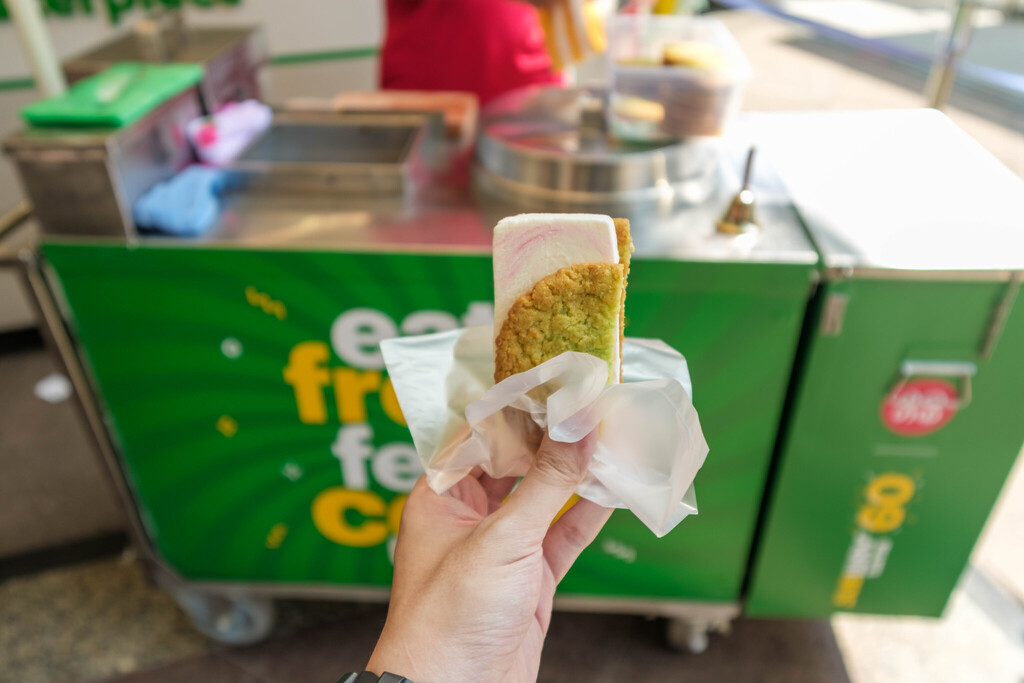 Subway Laksa Pesto Sub: Pandan Cookie Ice Cream Sandwich