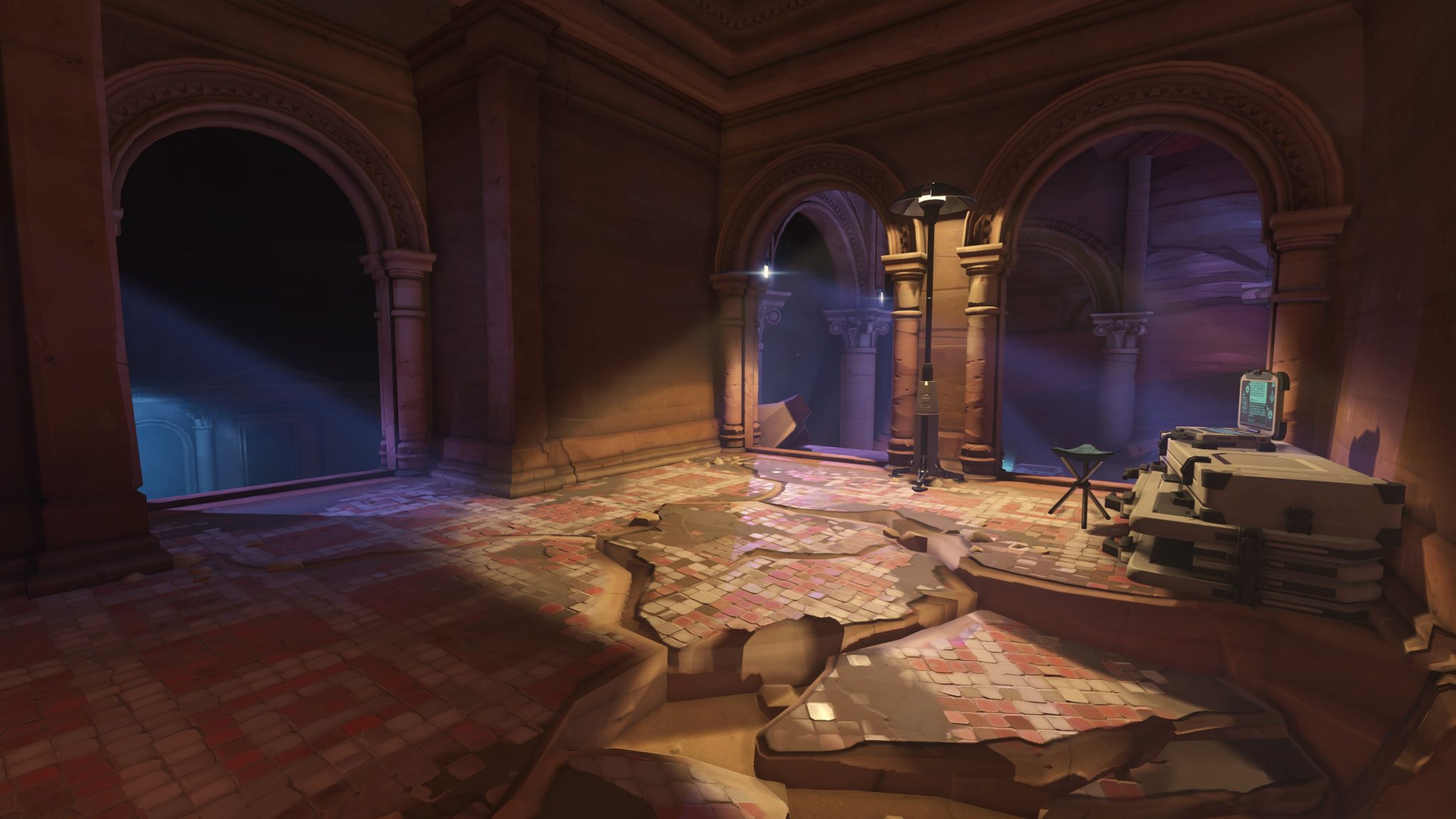 Deatchmatch map featuring breakable ground