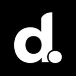 danamic. Icon Logo (White on Black)