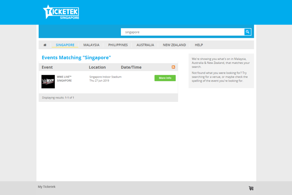 Ticketek: Platform