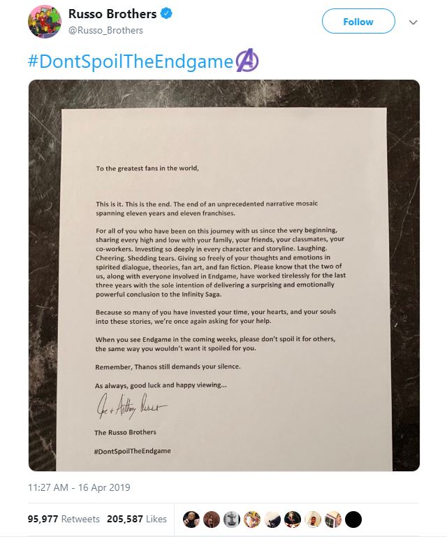 endgame - letter