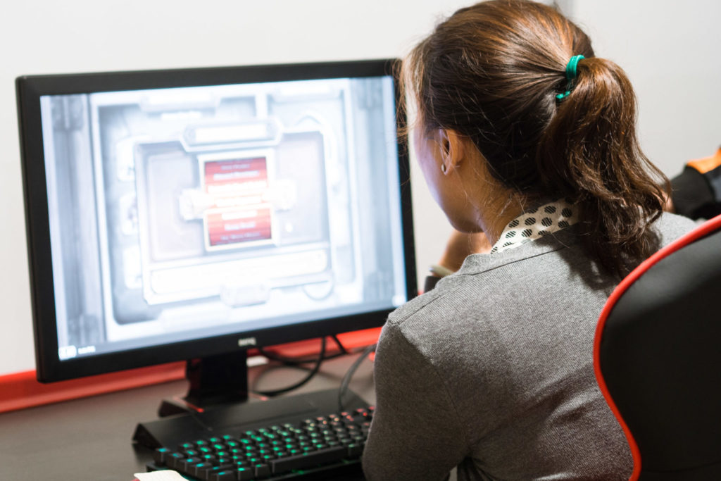 esports facility - guests trying out games