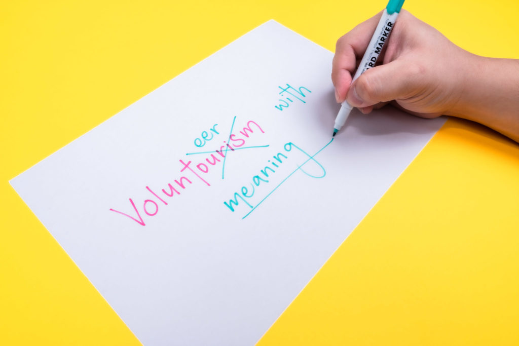 voluntourism - changing the framework