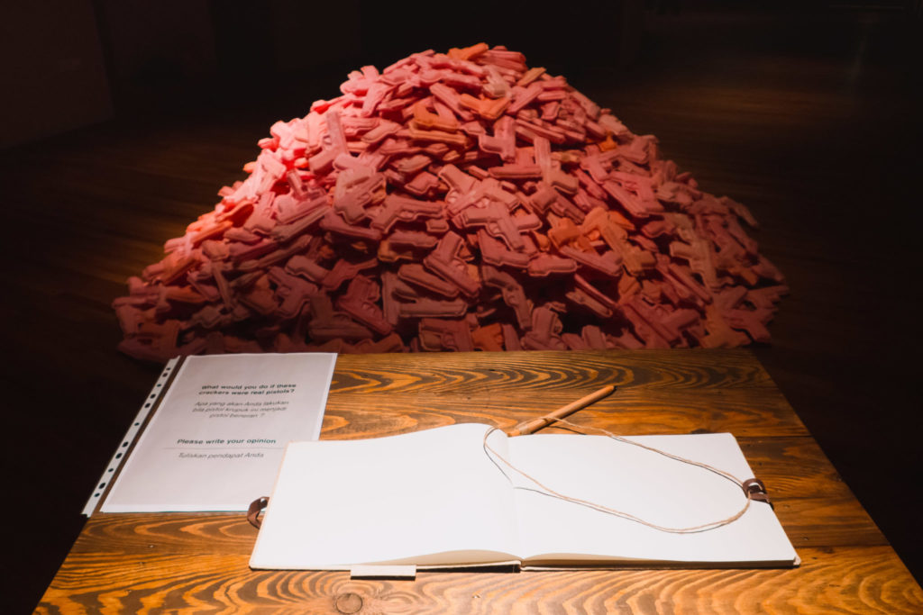 Awakenings Exhibition - Gun crackers (front view)