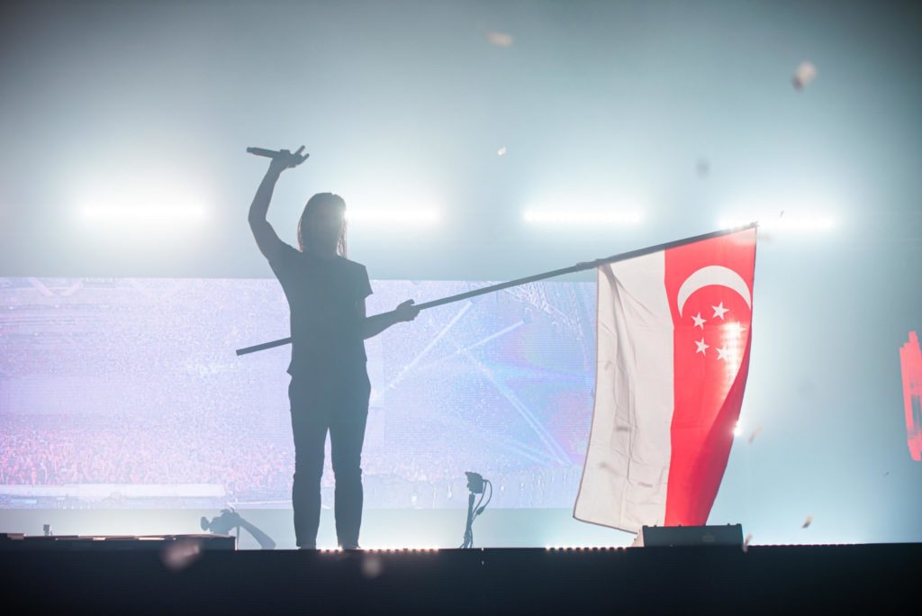 Ultra 2019: Skrillex Singapore Flag