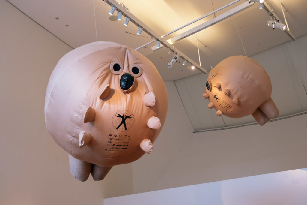 Floating Utopias - inflatable hedgehogs