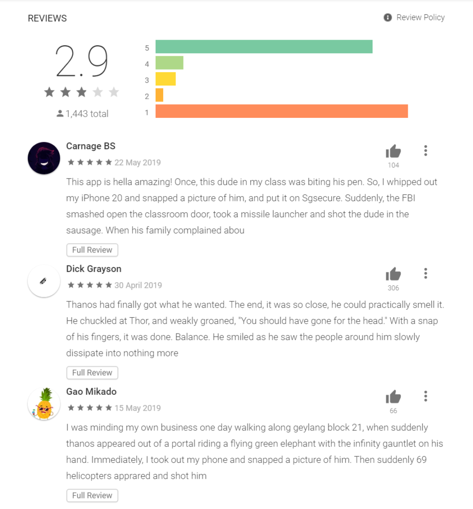 Reservist article - SGSecure app reviews