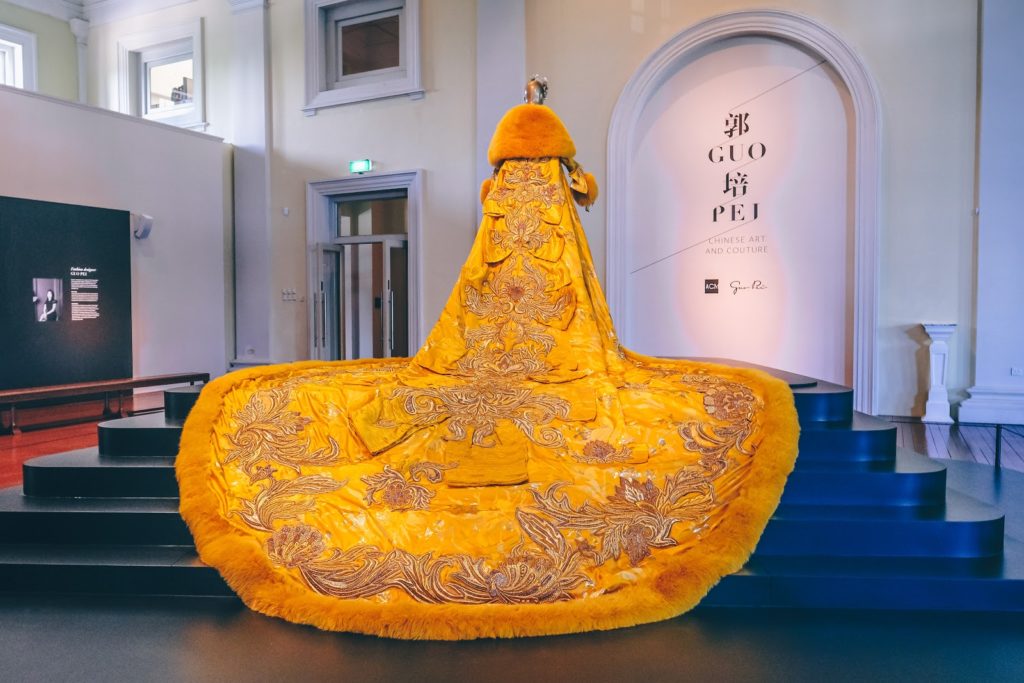 Guo Pei Exhibition - Yellow Queen (back view)