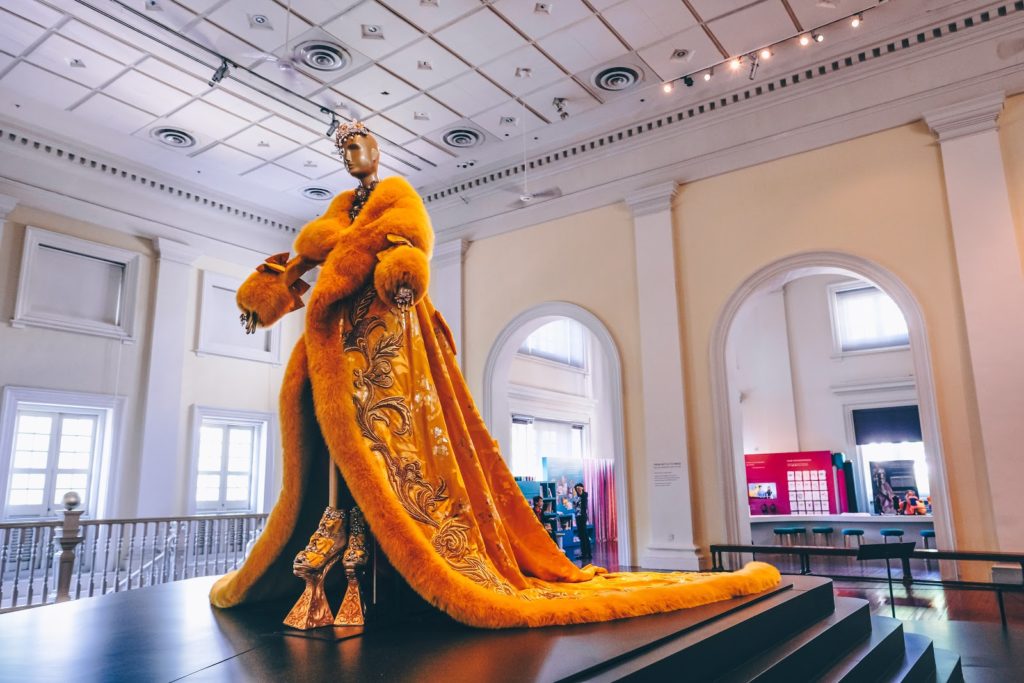 Guo Pei Exhibition - Yellow Queen (side view)
