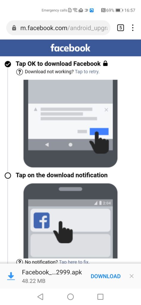 Huawei AppGallery Guide Facebook Install 