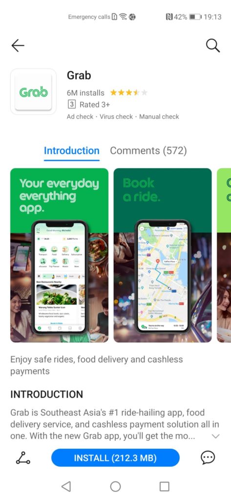 Huawei AppGallery Guide Grab