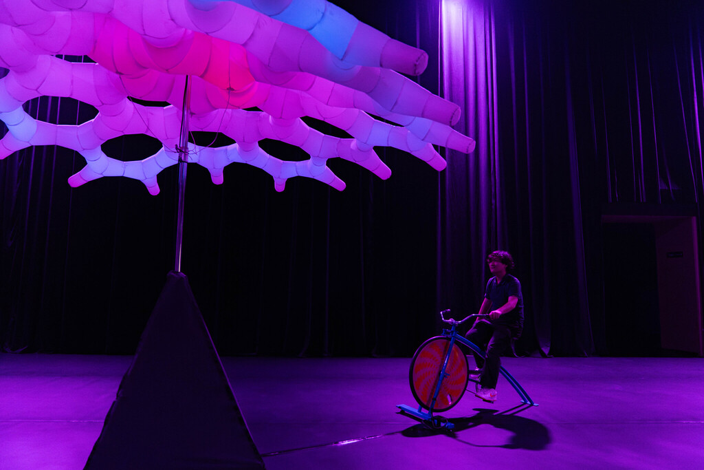 Balloon Museum Pop Air – Art Is Inflatable Canopy by Pneuhaus and Bike Powered Events