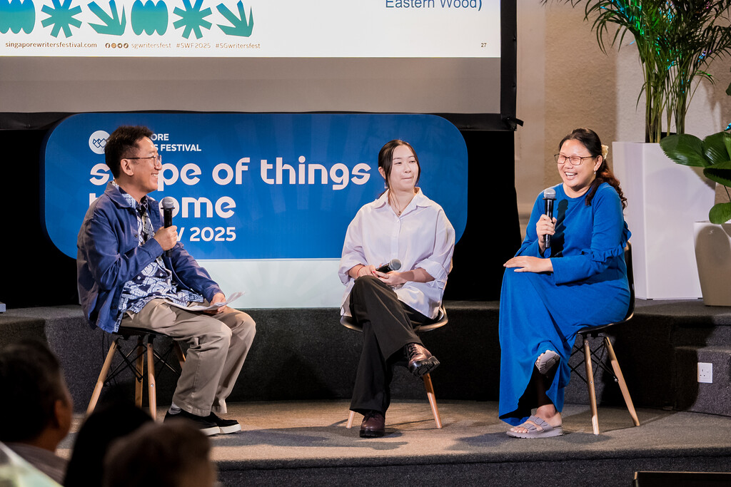 SWF 2025 Festival Reveal - Yong Shu Hoong, Festival Director, Singapore Writers Festival 2025; Cheah Ru Xuan, Associate Editor, Eastern Wood; Yvonne Neo, Educator