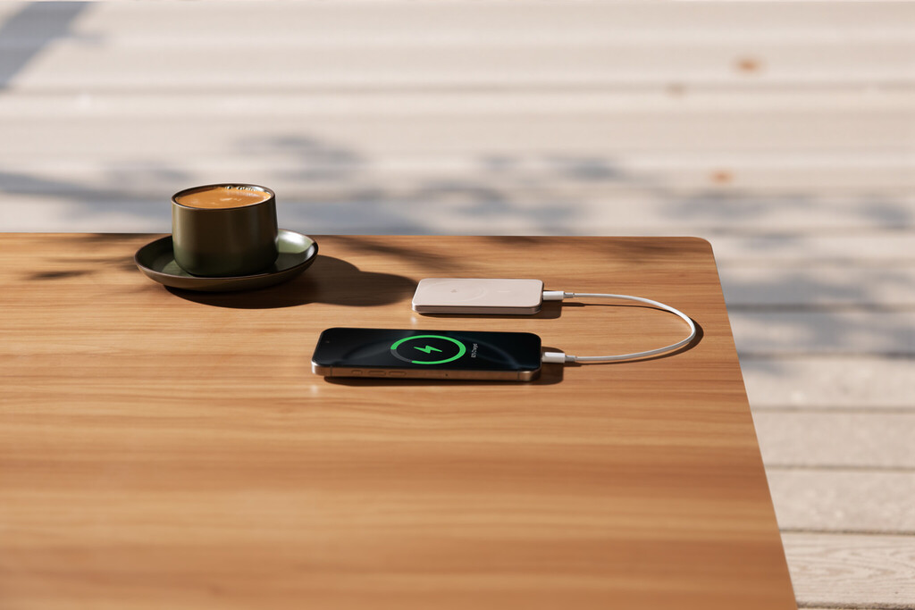 Anker’s Nano Wireless Power Bank (A1665) in a casual setting