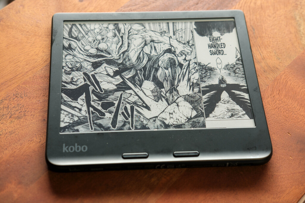 Kobo Libra Colour with Comic Page in Landscape Mode