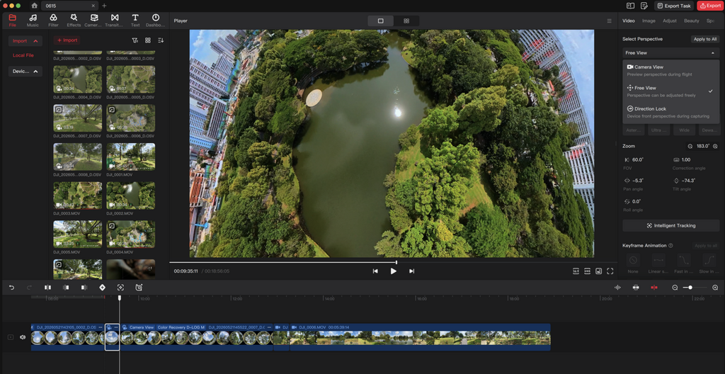 DJI Studio Perspective and Free View