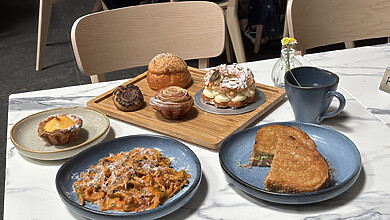 MIMMO Bakery Singapore promotional food spread