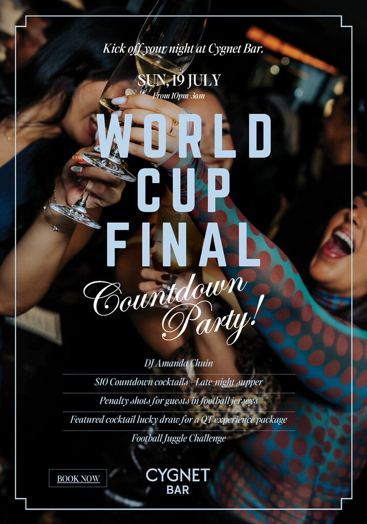 QT Singapore’s Cygnet Bar World Cup Final 2026 Key Visual