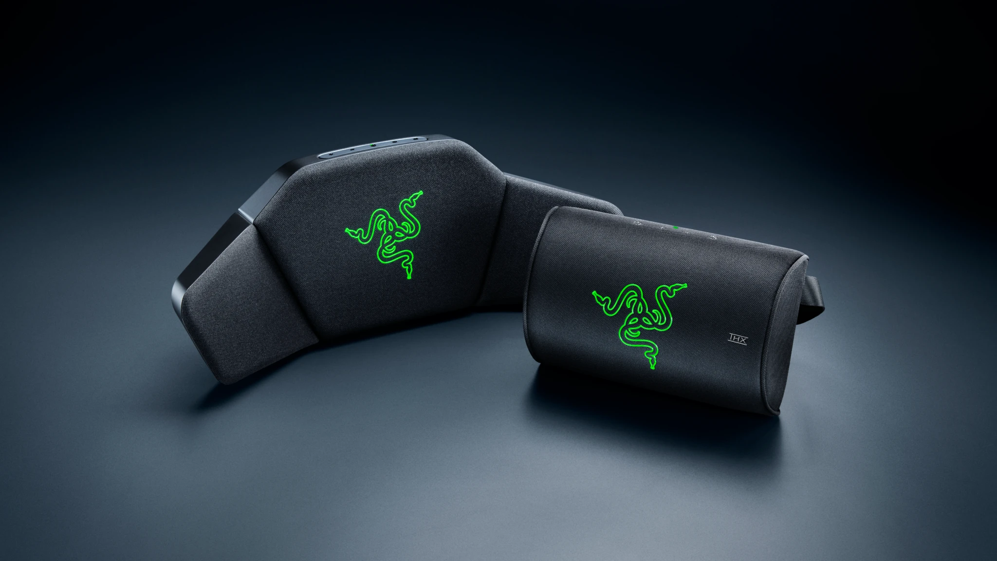 Front and rear views of the Razer Clio X speaker head cushion