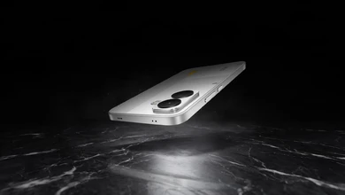 The POCO X8 in white, shown from the front and back