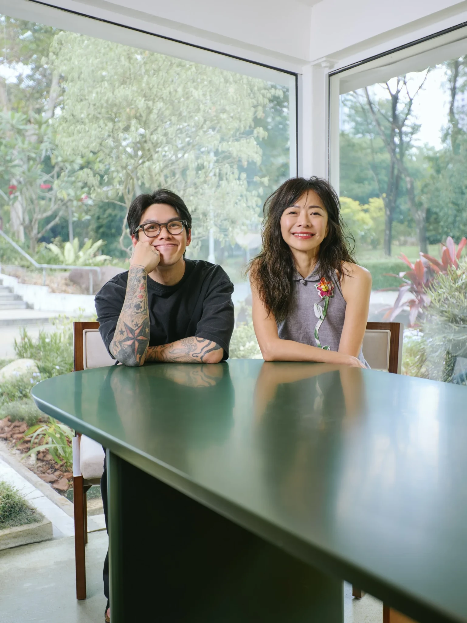 Shared Table co-founders Jerls Su and Jazreel Low at their new café in Bishan-Ang Mo Kio Park