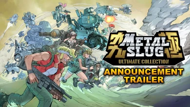 Metal Slug characters and robots in action in the announcement artwork for Metal Slug Ultimate Collection