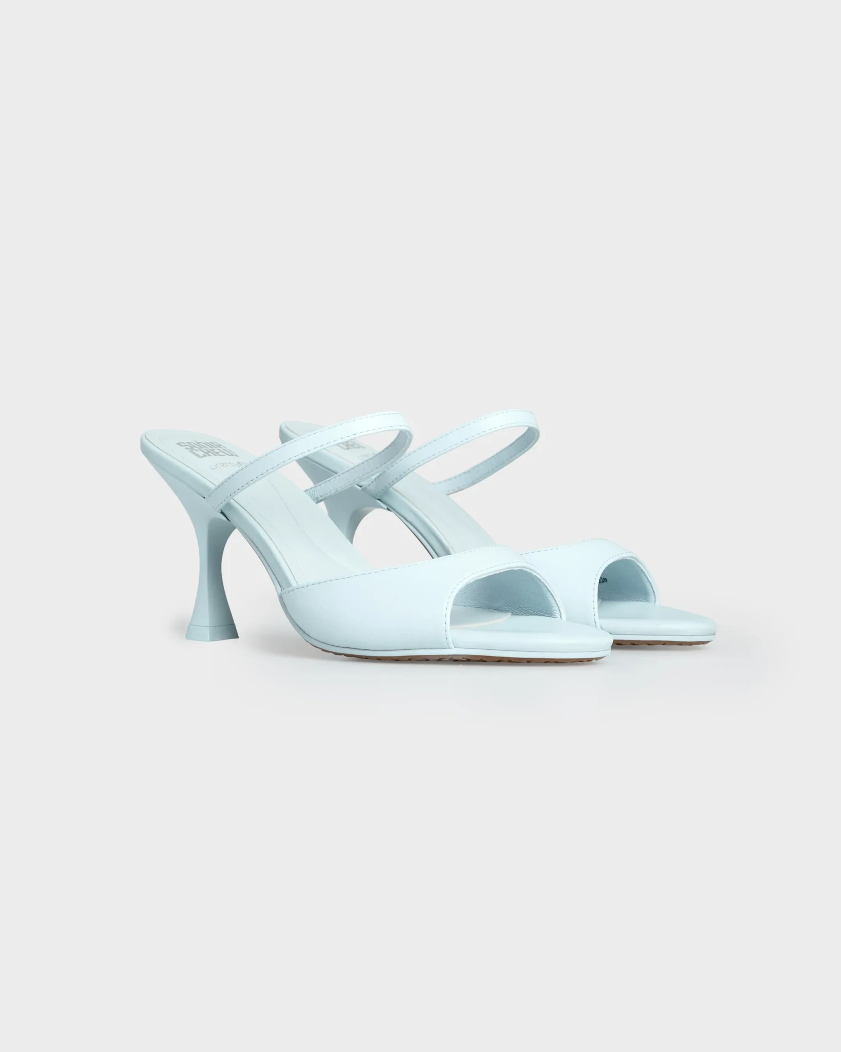 Pale blue strappy heeled sandal from the Sonia Chew x prettyFIT collection