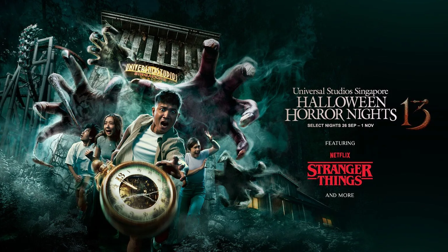 Promotional artwork for Stranger Things at Halloween Horror Nights 13