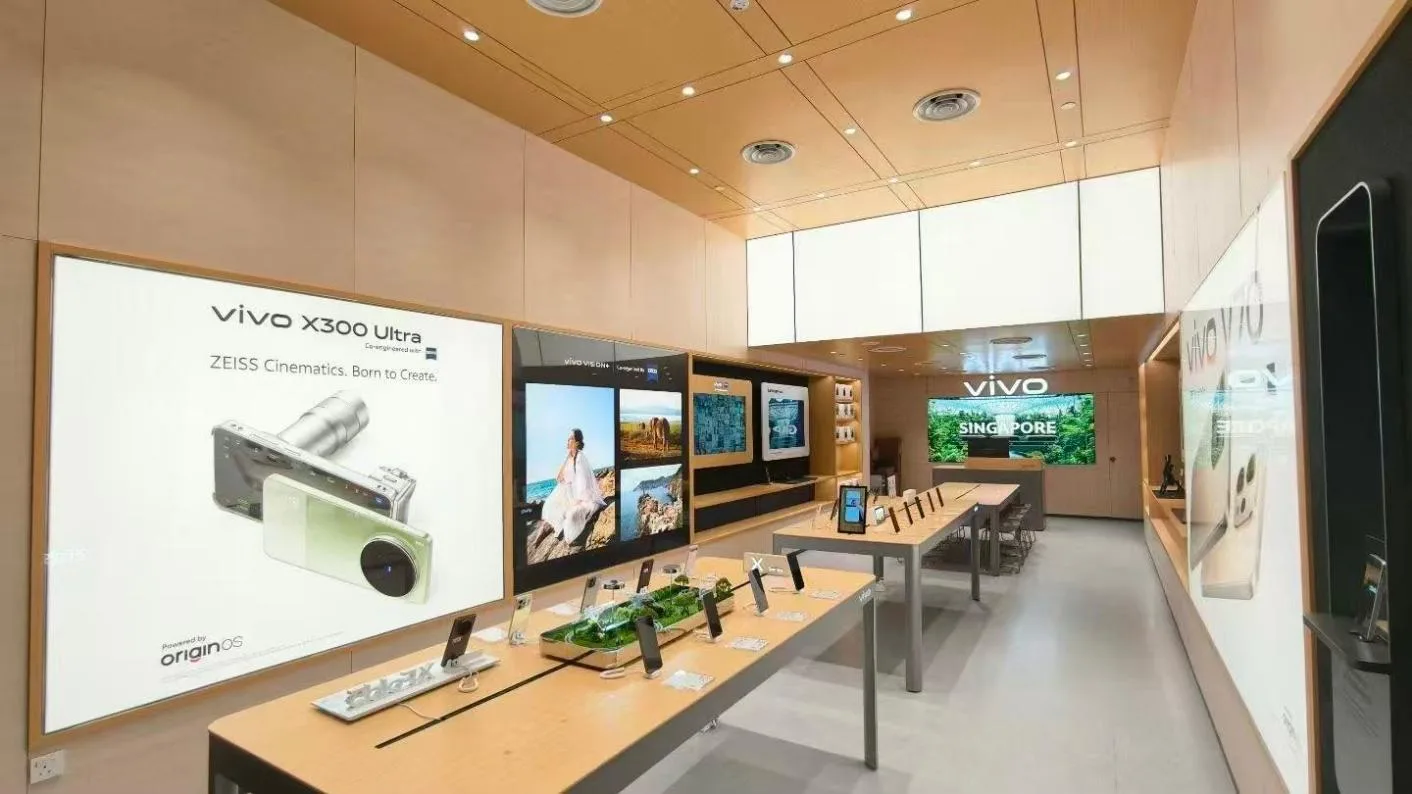 The vivo X300 Ultra on display inside the Jurong Point Experience Store