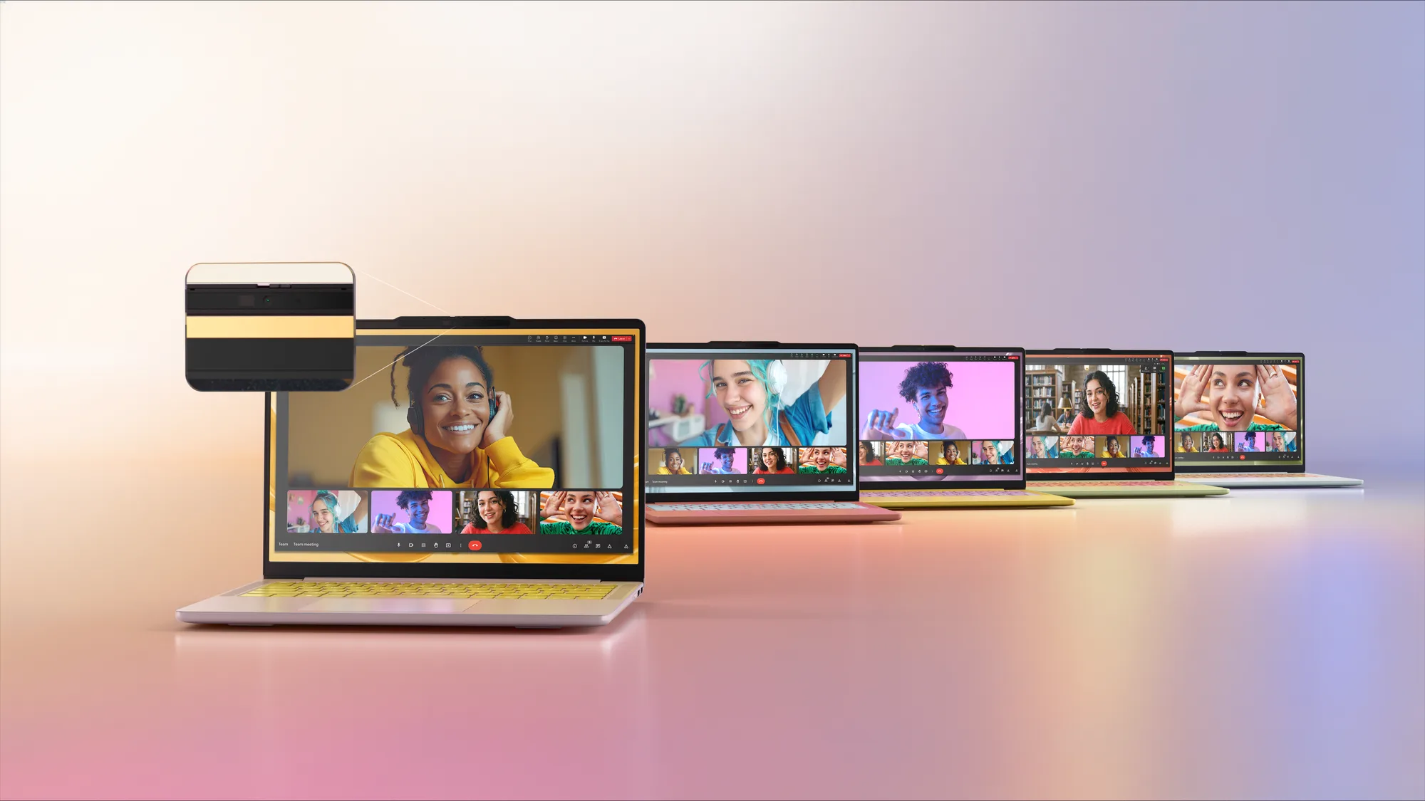 Lenovo IdeaPad Vibe 14 in Dreamy Violet with its camera privacy shutter