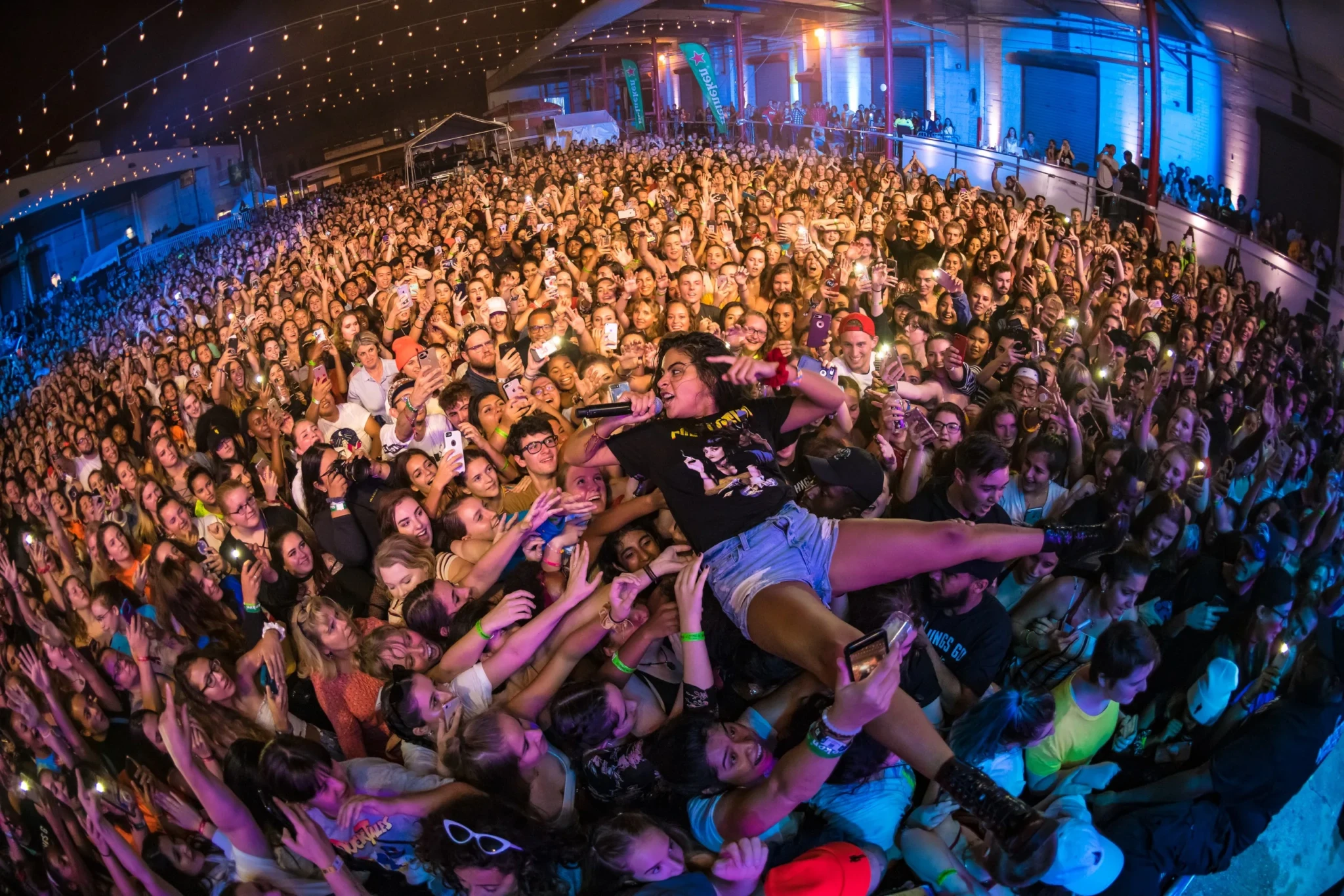 Jessie Reyes crowd-surfs at All Things Go Festival