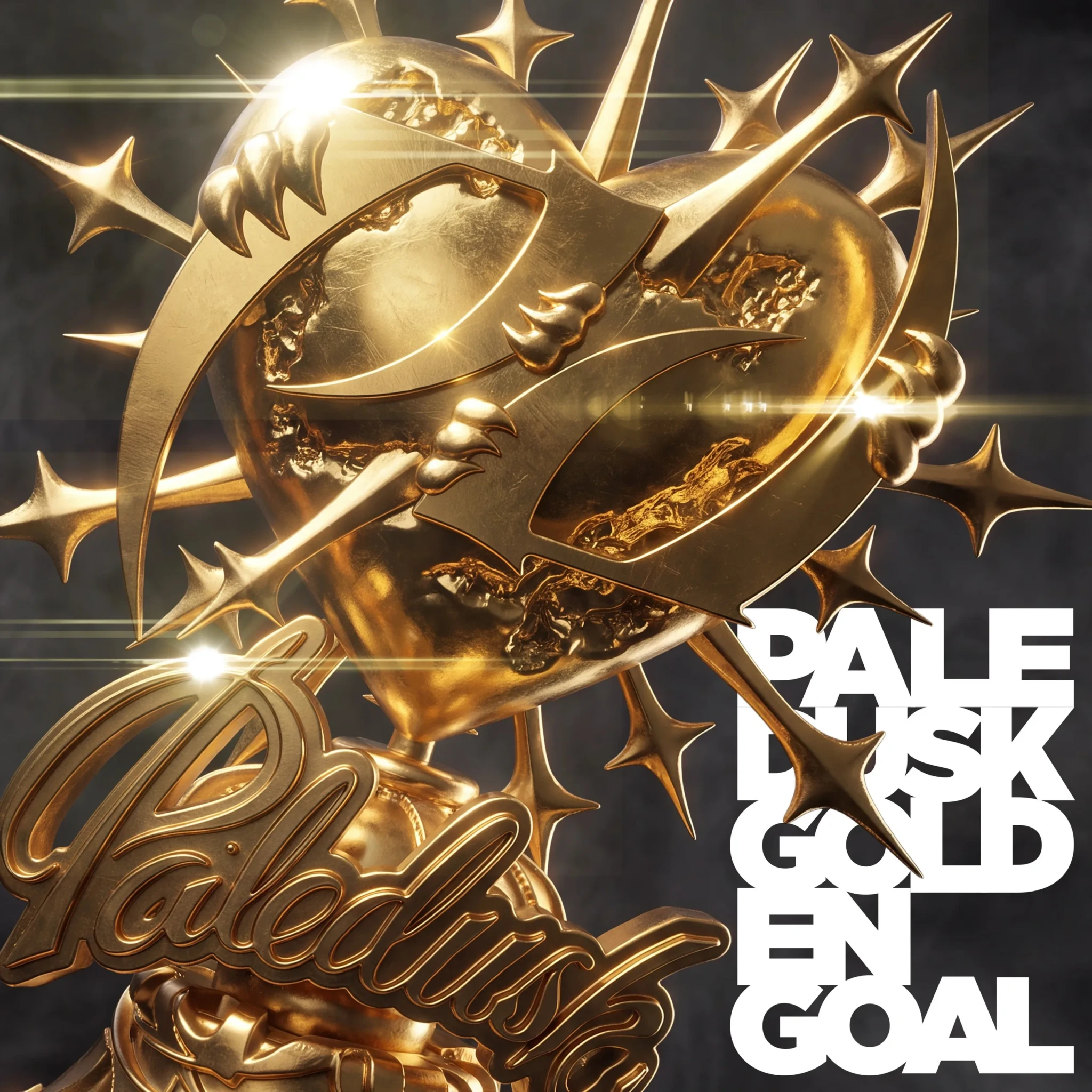 GOLDEN GOAL single artwork with ornate gold and metallic design