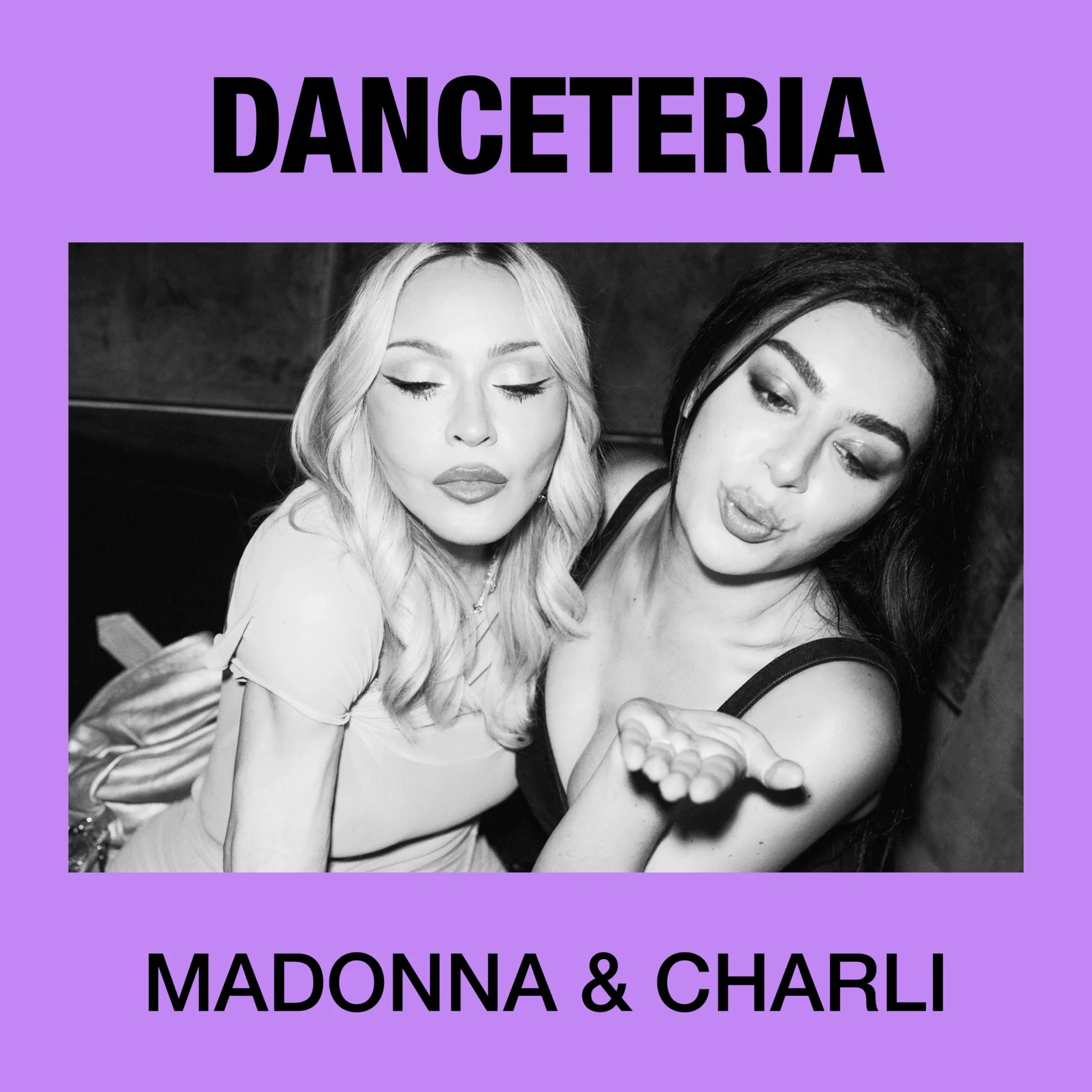 Madonna and Charli XCX promotional artwork for Danceteria Afterhours remix