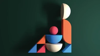 Amazon Prime Big Deal Days 2026 key art with abstract coral, blue and cream shapes