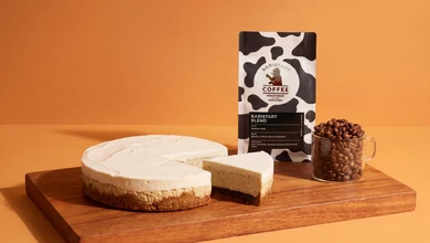 The Baristart Coffee and Queic by Olivia Latte Cheesecake collaboration header visual