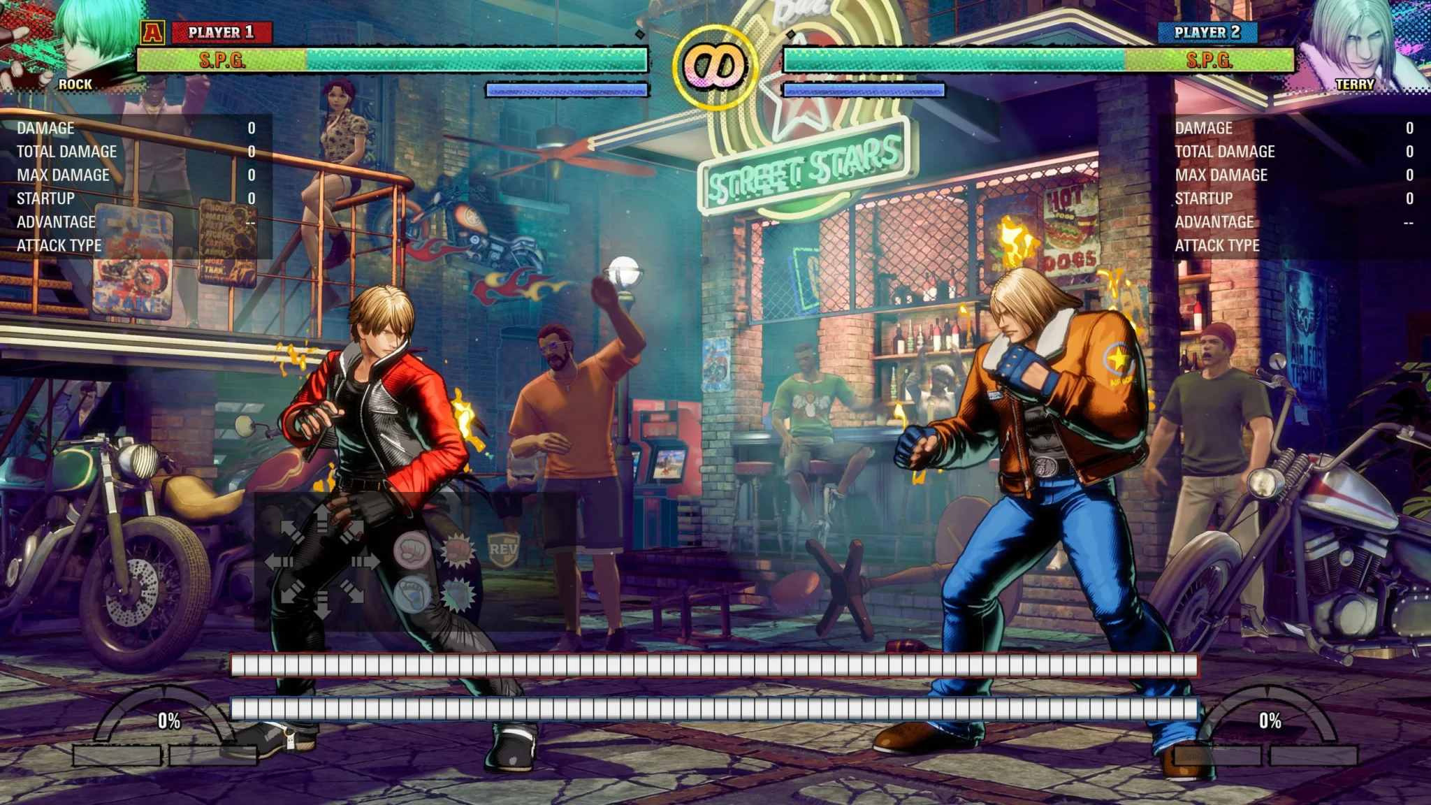 Rock Howard and Terry Bogard on the BAR 