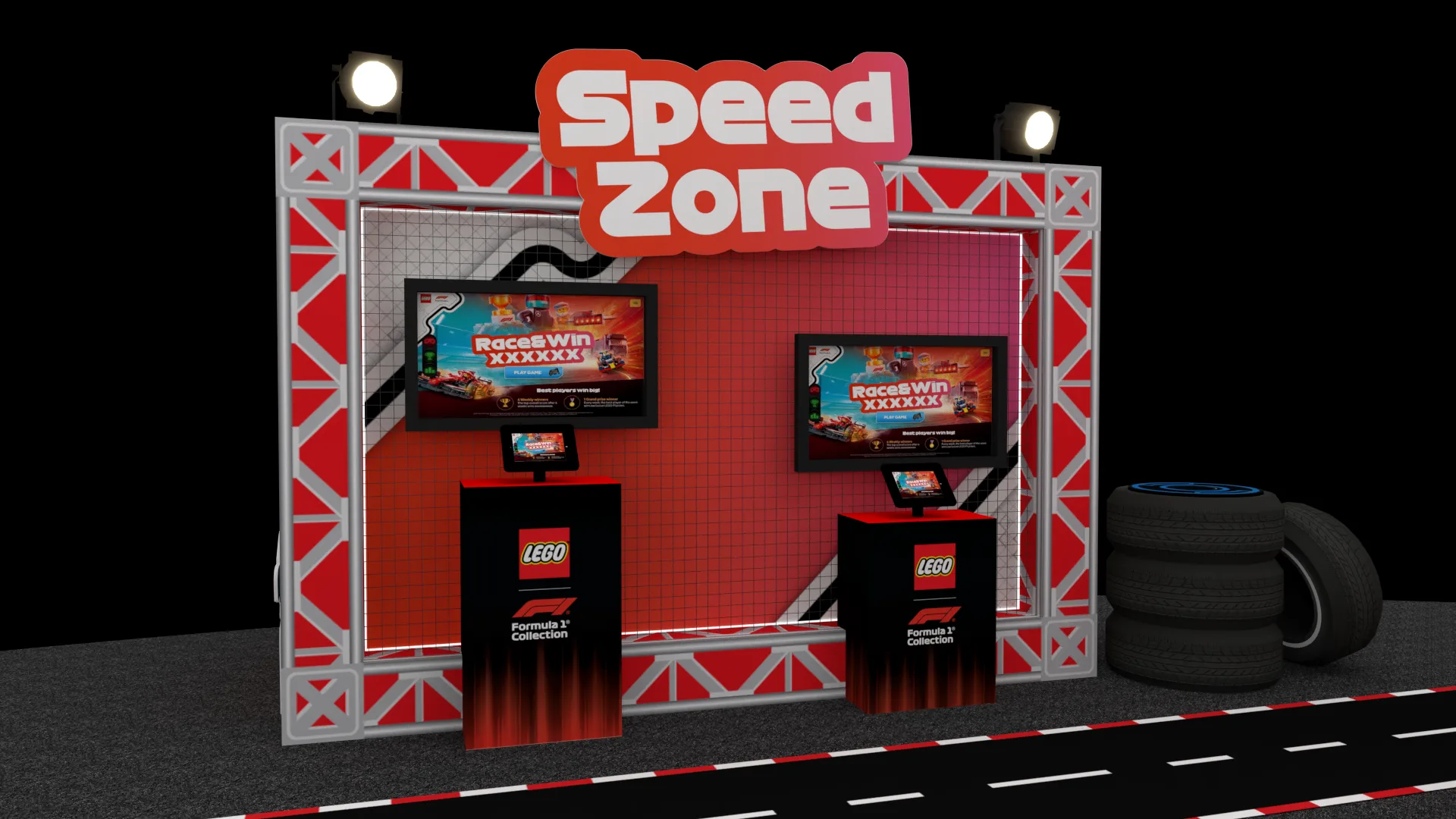 The Speed Zone racing simulators at Suntec City's Pit Stop Hub