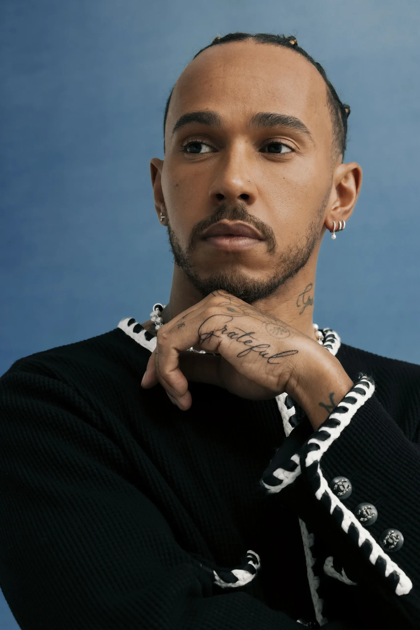 Portrait of Lewis Hamilton for the launch of +44 and Almave