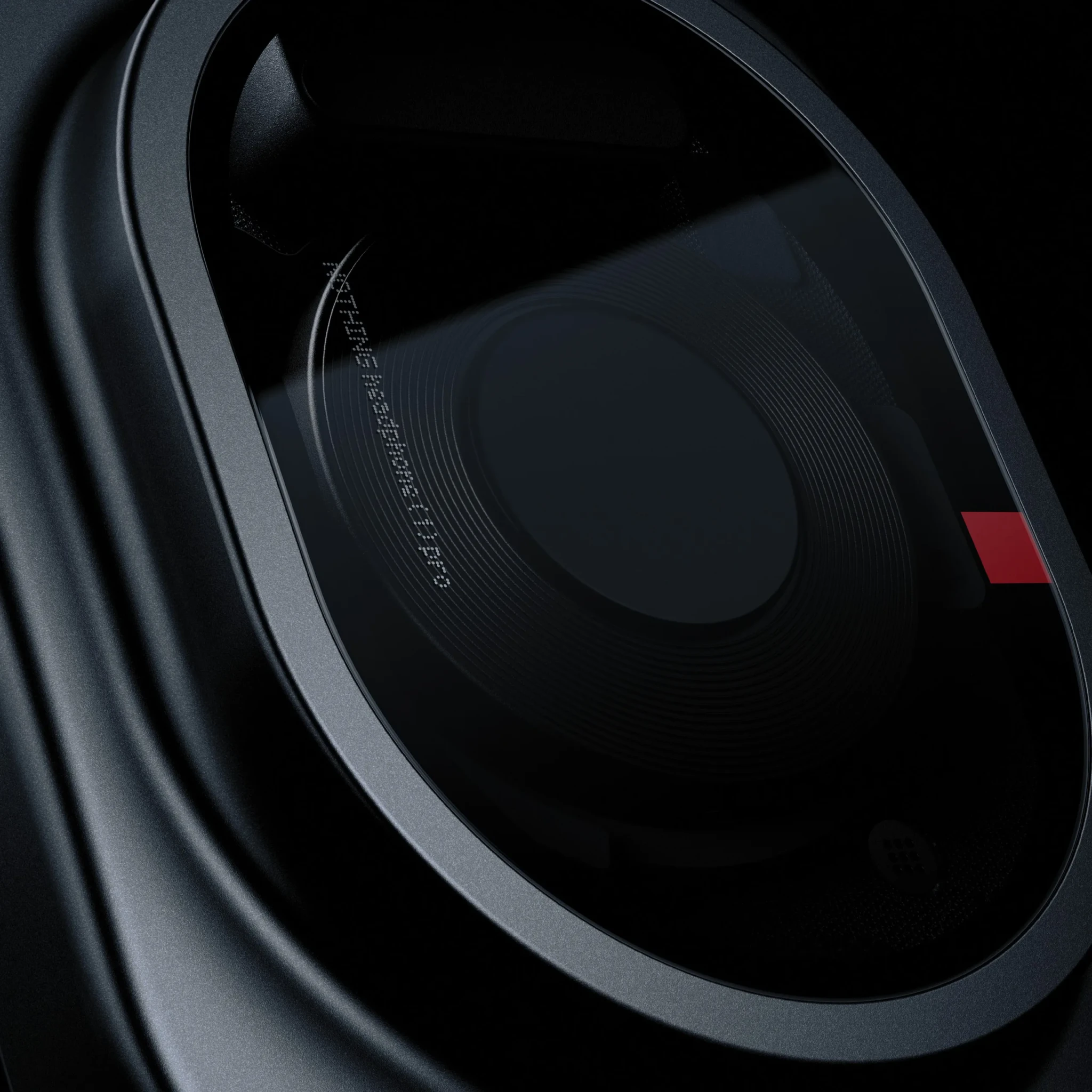 Nothing Headphone (1) Pro in dark grey with a red indicator detail