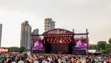 Smashing Pumpkins on the Wharf Stage at the 2025 Singapore Grand Prix.