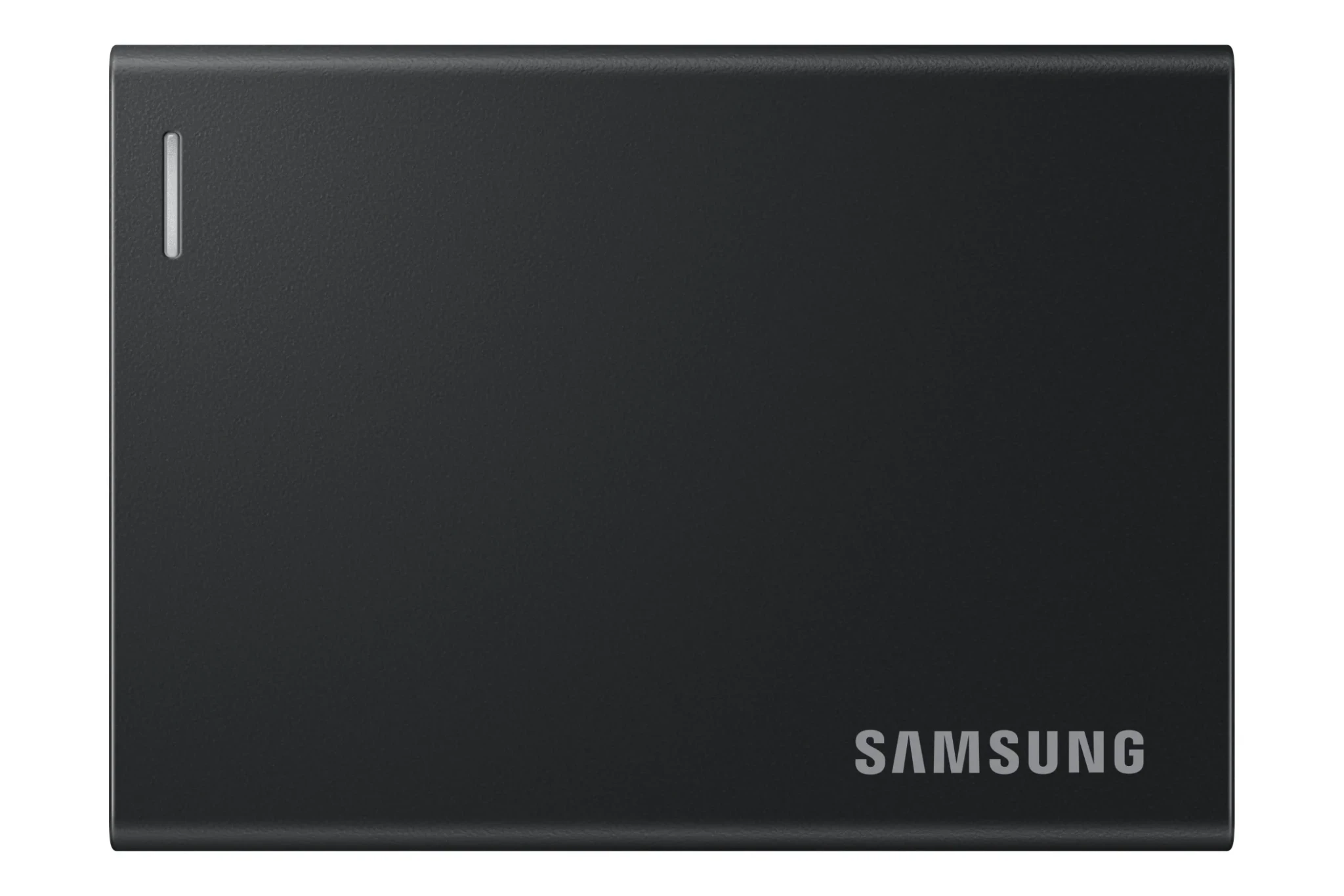 The Samsung P7 Portable SSD, a compact black external storage device